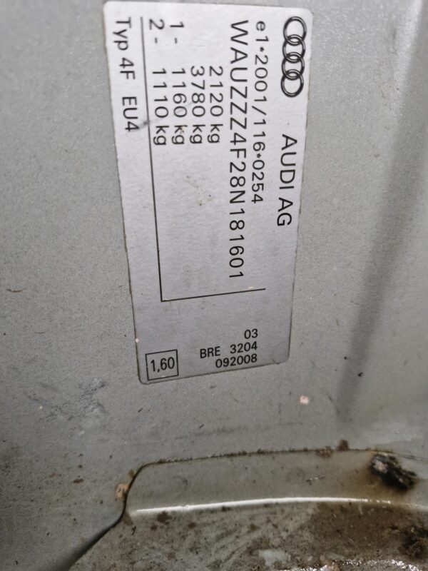 Motor complet fara anexe BRE 312461km Audi A6 C6 F4 2.0 TDI 2008 - imagine 5
